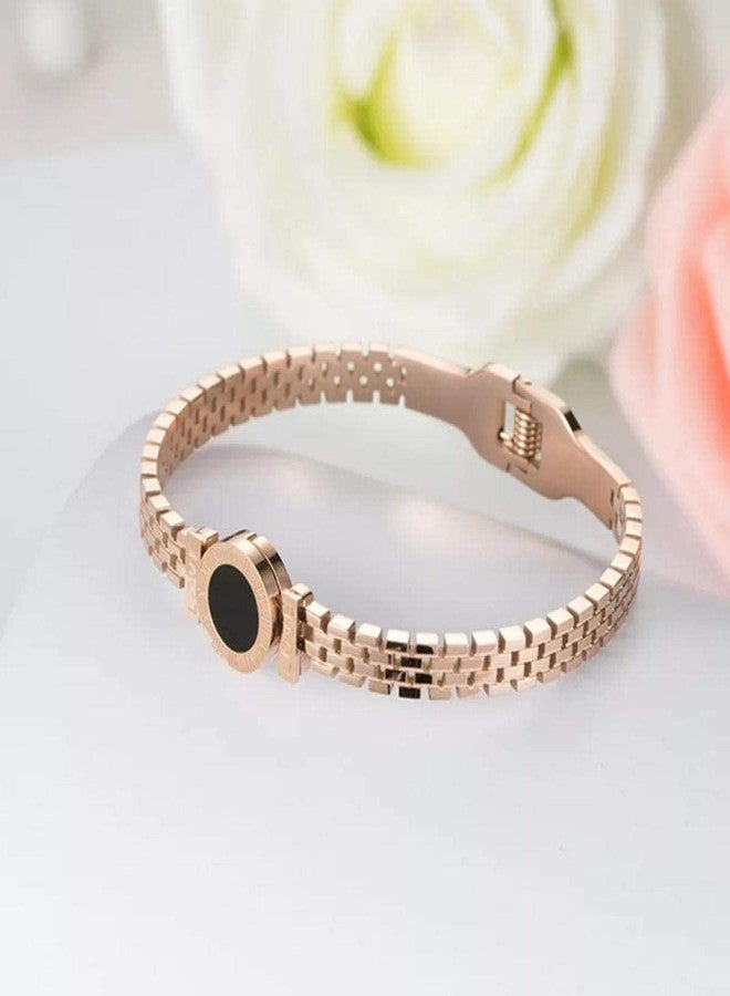 MEENAZ bracelet for woman Evil Eye Bangles for women Anti Tarnish Stylish Adjustable Bracelet for girls Rose gold Kada for Women Accessories Jewellery for Women Girls friendship crystal -562 - Image 4