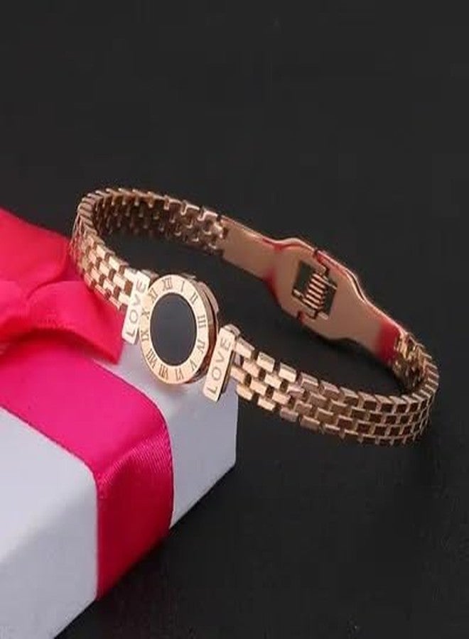 MEENAZ bracelet for woman Evil Eye Bangles for women Anti Tarnish Stylish Adjustable Bracelet for girls Rose gold Kada for Women Accessories Jewellery for Women Girls friendship crystal -562 - Image 3
