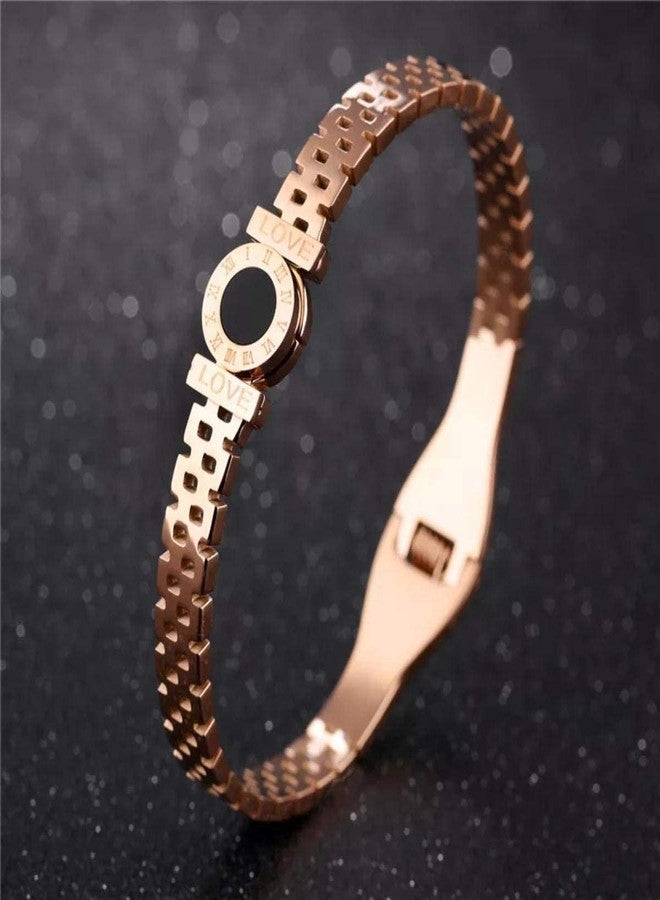 MEENAZ bracelet for woman Evil Eye Bangles for women Anti Tarnish Stylish Adjustable Bracelet for girls Rose gold Kada for Women Accessories Jewellery for Women Girls friendship crystal -562 - Image 2