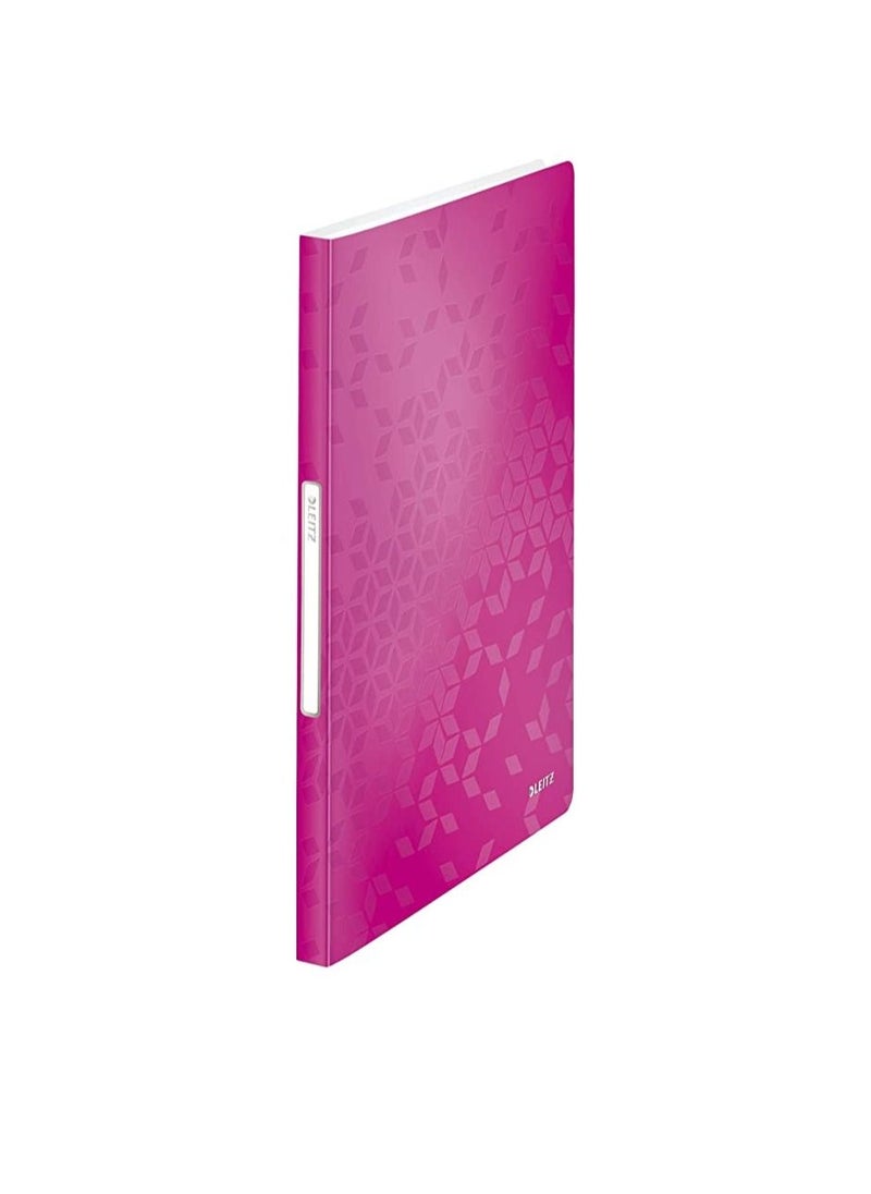 LEITZ Leitz Wow Pp Display Book A4 40 Pockets Pink  - Image 1