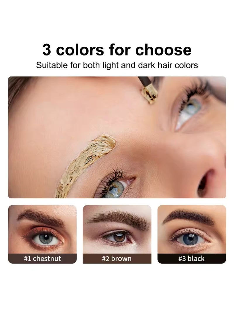 lakerain - Eyelash and Brow Tint Dye Color Black Kit 2 in 1 Brow and Lash Tint Professional Kit with Coloring Cream and Activating Lotion Eyebrow Tint Dye Kit Eyebrow Lash Color Kit 03 - Image 1