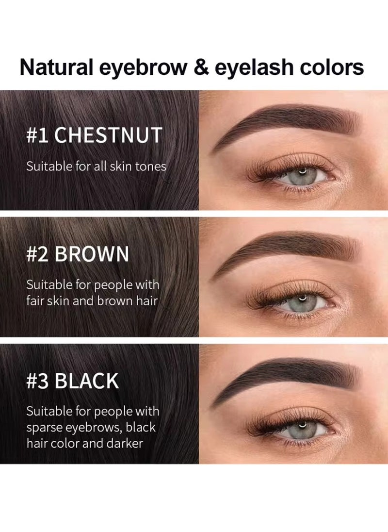 lakerain - Eyelash and Brow Tint Dye Color Black Kit 2 in 1 Brow and Lash Tint Professional Kit with Coloring Cream and Activating Lotion Eyebrow Tint Dye Kit Eyebrow Lash Color Kit 03 - Image 1