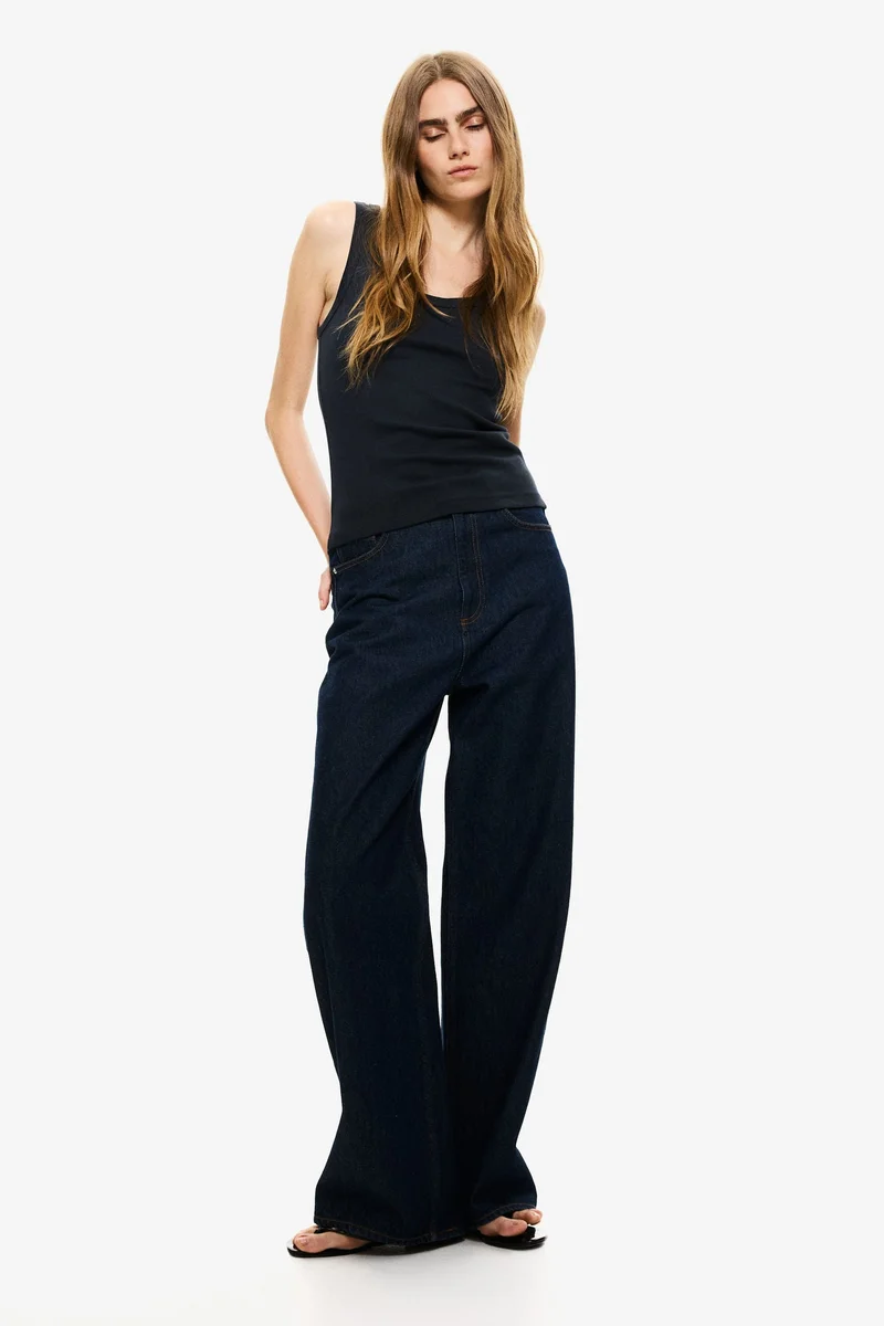 اتش اند ام بلوزة فيست من نسيج مضلع