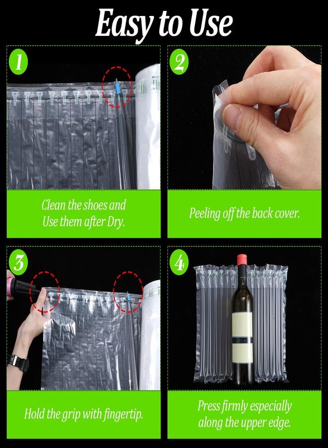Caeuiciw 12"x164' Large Bubble Cushioning Wrap for Packing, Inflatable Air Pillows for Shipping & Moving Bottle Travel Protector Bags Heavy Duty Space Saving Box Filler Shipping Supplies with Pump, 55um - Image 5