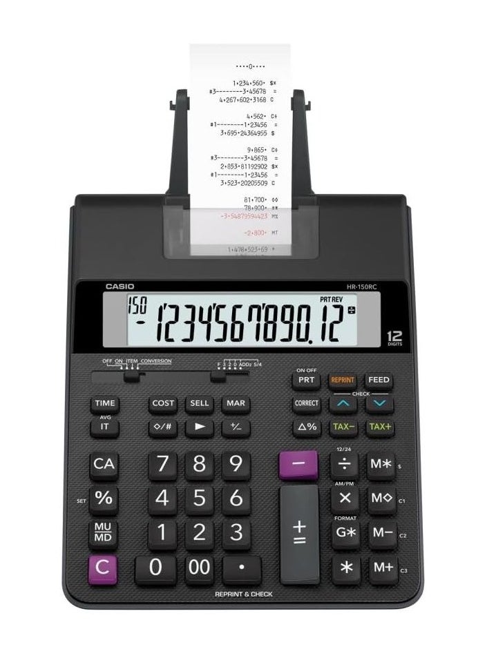 Generic Casio HR 150RC Compact Printing Calculator With 12 Digits 