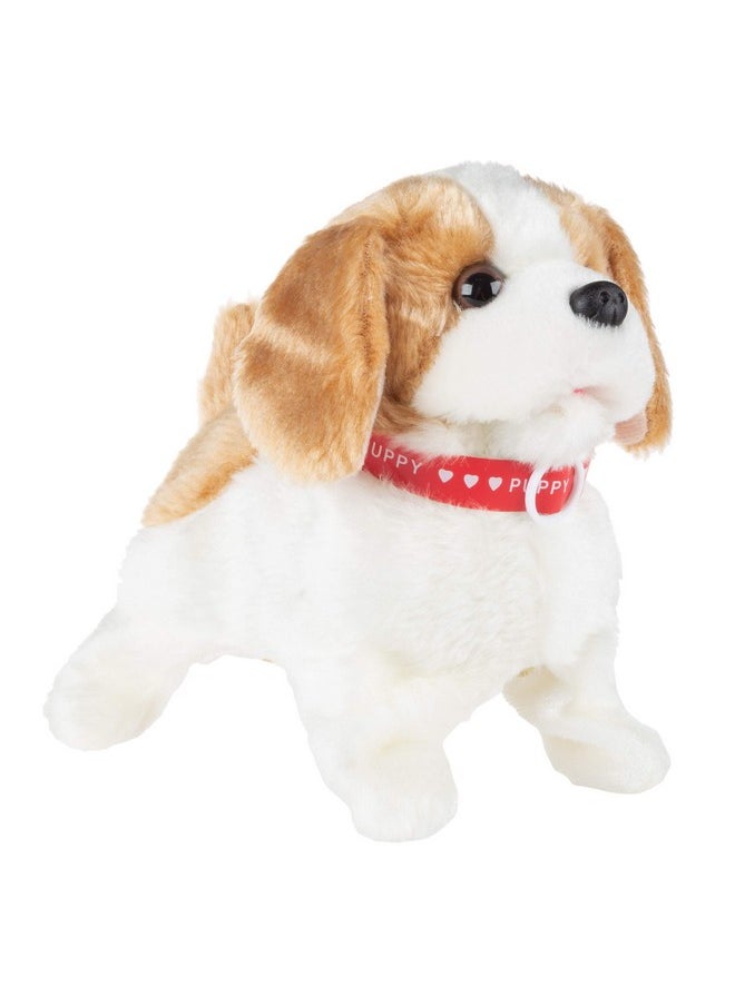 Happy Trails - Interactive Plush Puppy Toy Battery Operated Dog That Walks Barks And Does Back Flips Soft And Snuggly Fur Stuffed Animal Robot Brown - Image 1