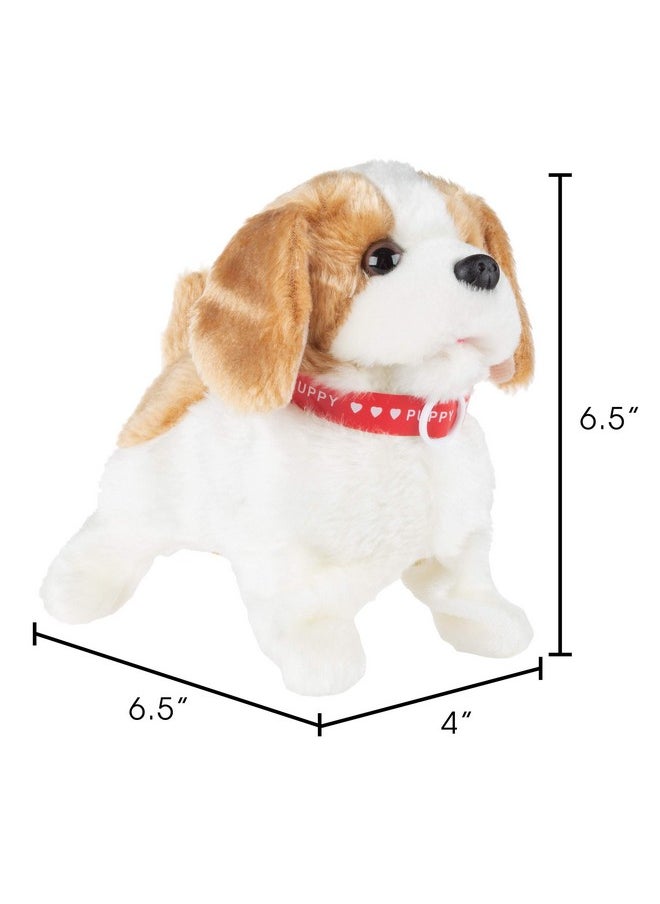 Happy Trails - Interactive Plush Puppy Toy Battery Operated Dog That Walks Barks And Does Back Flips Soft And Snuggly Fur Stuffed Animal Robot Brown - Image 1