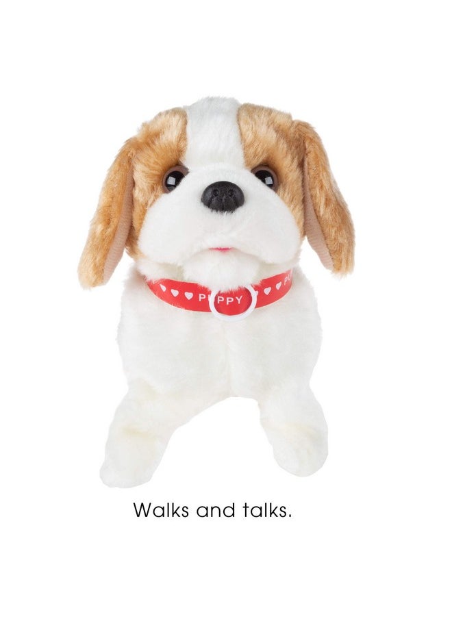 Happy Trails - Interactive Plush Puppy Toy Battery Operated Dog That Walks Barks And Does Back Flips Soft And Snuggly Fur Stuffed Animal Robot Brown - Image 1