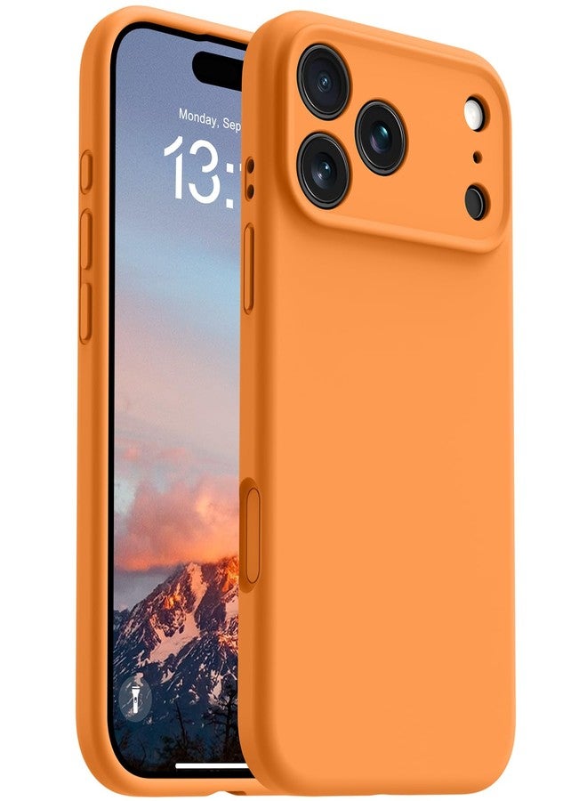 اوتوفلاي جراب OTOFLY المغناطيسي لهاتف iPhone 17 Pro Max، متوافق مع Magsafe، جراب كلاسيكي من السيليكون السائل، زر تحكم مدمج بالكاميرا، بطانة من الألياف الدقيقة مقاومة للخدش، برتقالي - Image 1