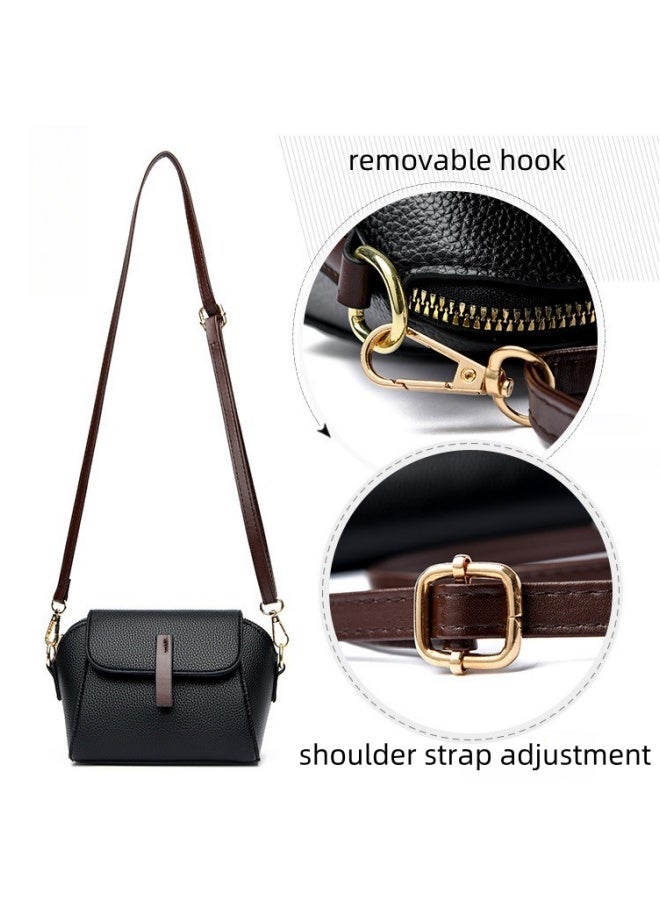 Women's PU Leather Shoulder Bag, Ladies Waterproof and Wear-resistant Crossbody Bag Sling Bag Side Bag Carry Bag, Korean Style Small Bag Satchel Bag Beach Bag Phone Bag for Girls/College Students - Image 5