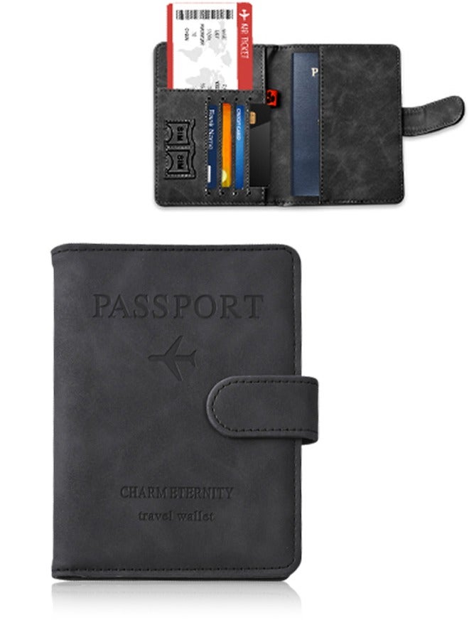 Portable Passport Holder, Waterproof Passport Case with RFID Blocking and Luggage Tags, Multiple Compartments for Storage  - Image 1