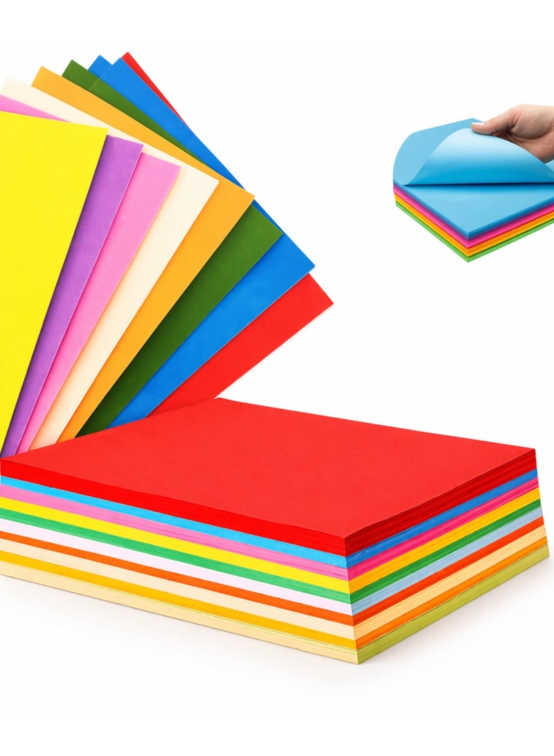 A4 Colored Paper 100 Sheets – 80 GSM Assorted Cardstock for Printing, Crafts, Drawing & Scrapbooking - Image 1