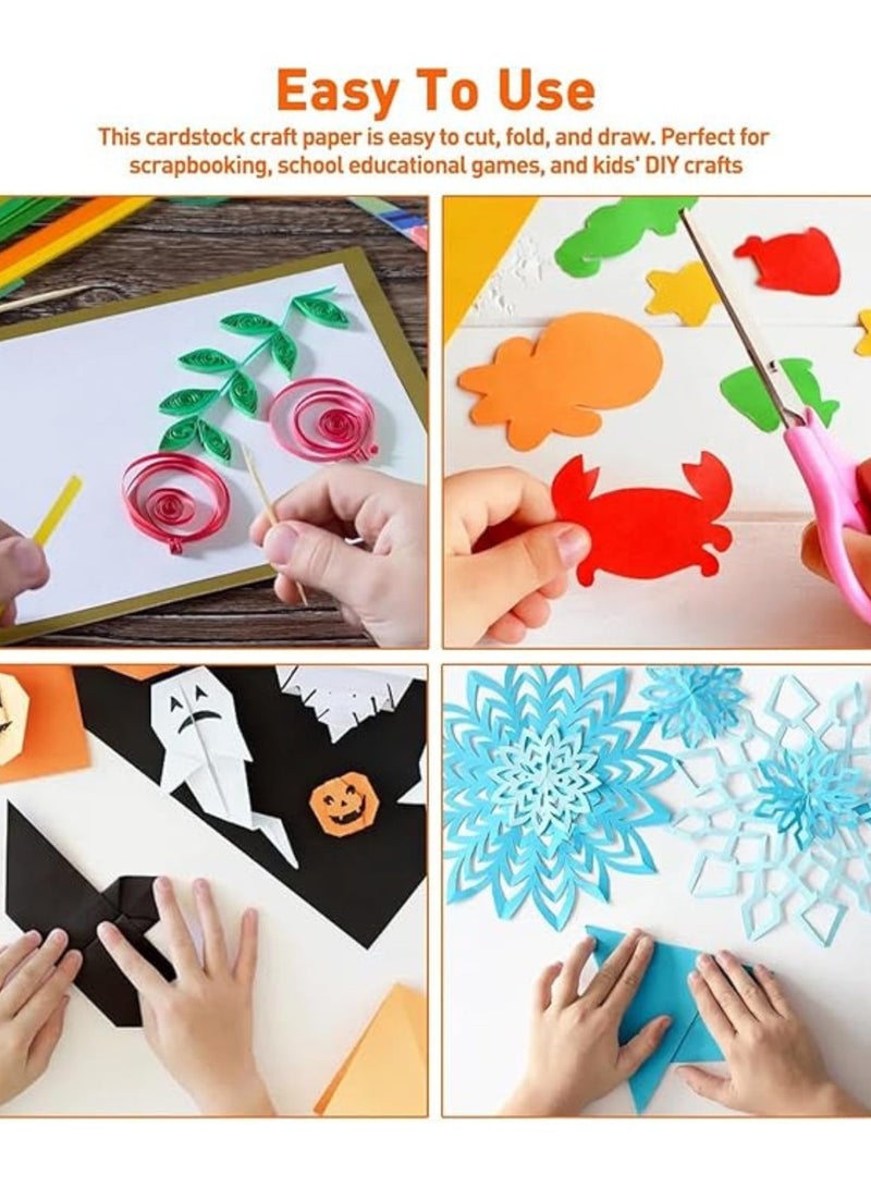 A4 Colored Paper 100 Sheets – 80 GSM Assorted Cardstock for Printing, Crafts, Drawing & Scrapbooking - Image 4