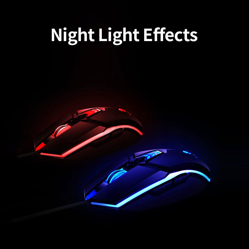 T-WOLF G510 Wired Gaming 6 Button 4 Color Backlight 800-3200 Adjustable DPI Office for Laptop/PC - Image 4