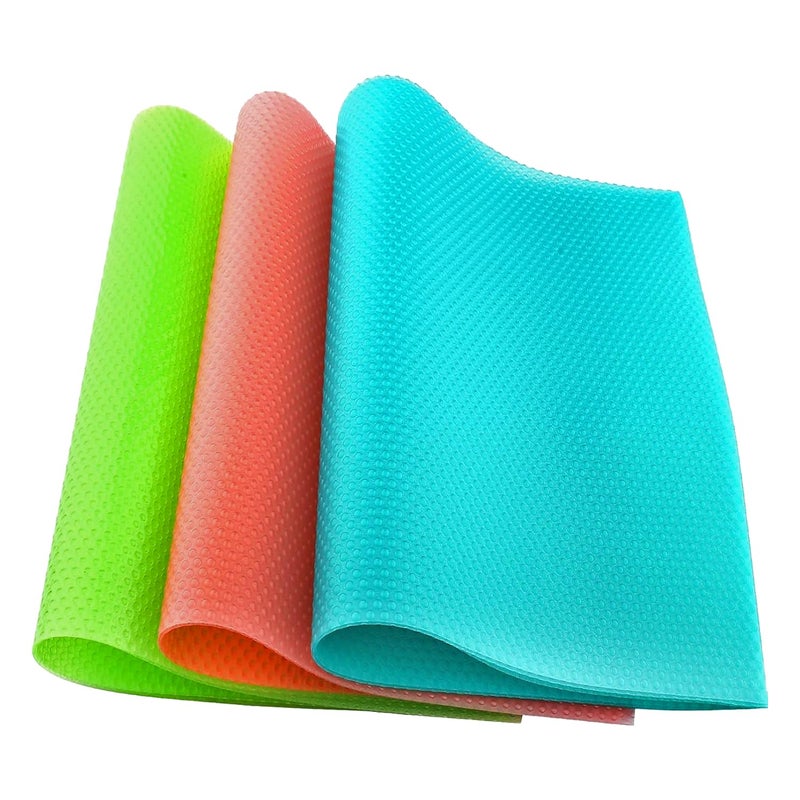Thea Refrigerator Liners Mats Washable, Refrigerator Mats Liner Waterproof Oilproof, Fridge Liners for Shelves, Cover Pads for Freezer Glass Shelf Cupboard Cabinet Drawer (Pack of 4) - Image 1