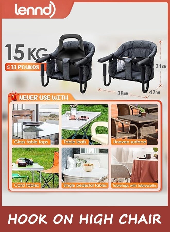 LENND Chair Baby - Portable & Foldable for Babies 6-36 Months, Family & Travel Use with Carry Bag (Grey) - Image 4