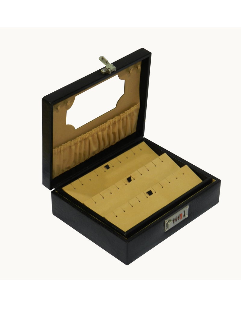 LAVERI LEATHER Laveri Genuine Leather Earring Box Organizer Storage Earrings Stud Tray Showcase Storage Case  - Image 3