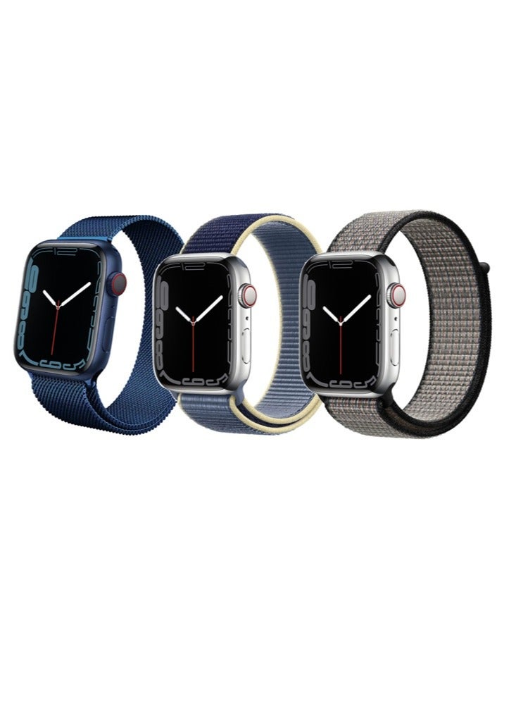 Perfii 3pcs Apple Watch Strap 42/41/40/38mm Replacement for Apple Watch Series 10/9/8/7/6/5/4/SE - Image 1