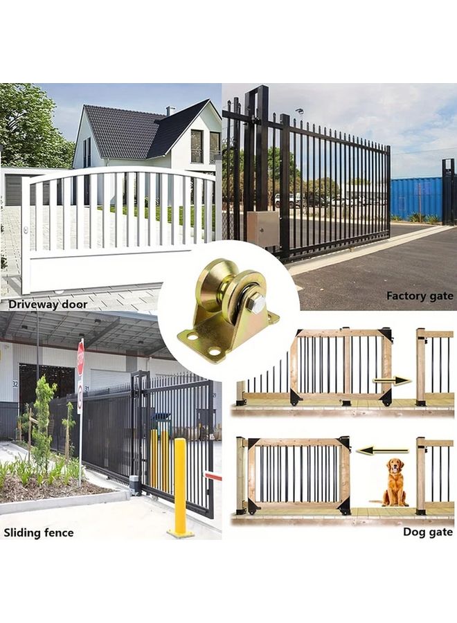 4Pcs Heavy Duty Metal Cable Pulleys V Shaped 26455LB Capacity Industrial Machinery - Image 5