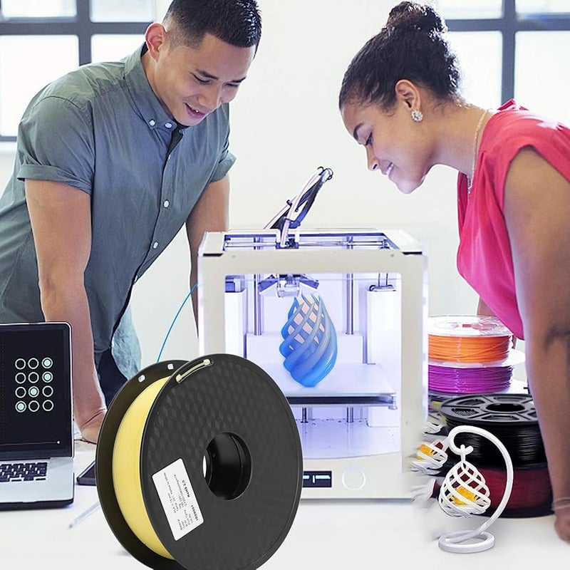 خيوط PLA المتغيرة اللون بالحرارة 1.75 مم من الأصفر إلى الأبيض للطابعة ثلاثية الأبعاد FDM - Image 4