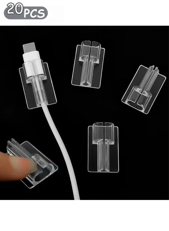 20PCS Transparent Cable Protector Cover Sleeve For IPhone，Charger Cable Protector for iPhone Charger,Univeral Silicon Mini Data Charger Cable Saver,Cable Chomper - Image 1