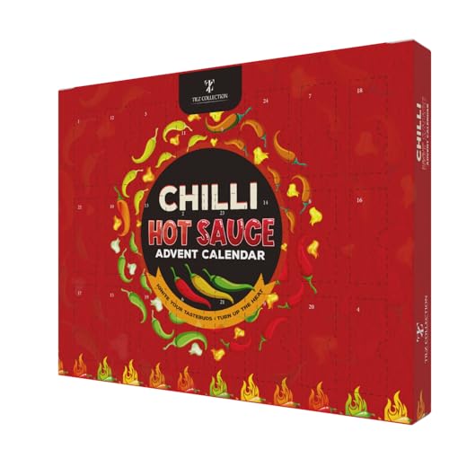 TILZ COLLECTION Hot Sauce Advent Calendar 2025-24 Days Chilli Sauce Advent Calendar 2025 Men, Non-chocolate Women Chilli Challenge Hot Sauce (Red) - Image 4