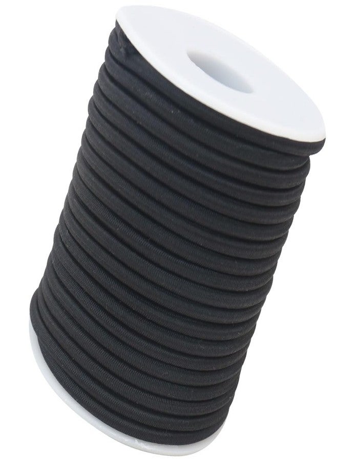 ZHFMLY 4mm Thick Black Elastic Cord for Sewing 5/32 inch 50ft Stretchy Nylon Rope String Bungee Shock Kayak Tie Down Straps Tent Elastic Cord Replacement for Crafts-Pants-Clothing-Outdoor Supplies ZH131 - Image 3