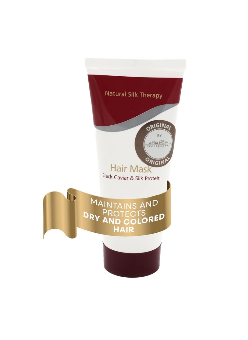 Mon Platin Professional Mon Platin Professional Hair Mask, Black Caviar & Natural Silk Therapy, Deep Conditioning Hair Mask for Dry, Colored Hair, 100ML 
