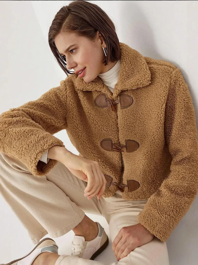 هيكاب Relaxed Fit Sherpa Jacket