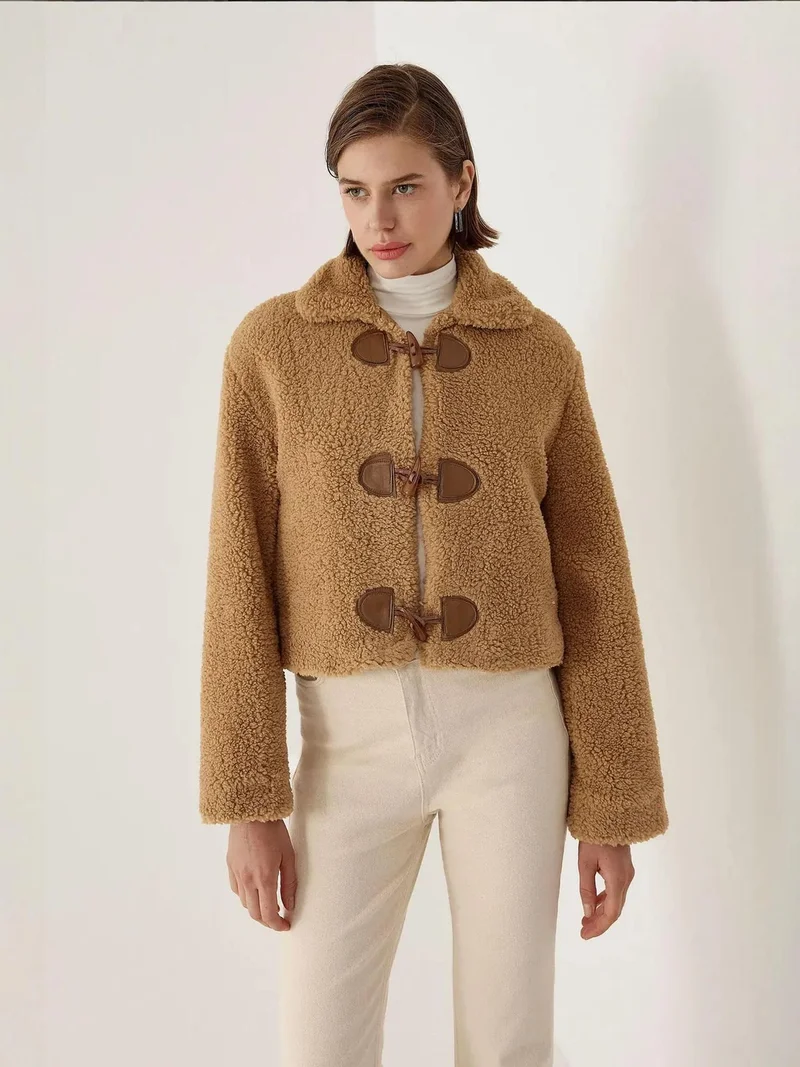 هيكاب Relaxed Fit Sherpa Jacket