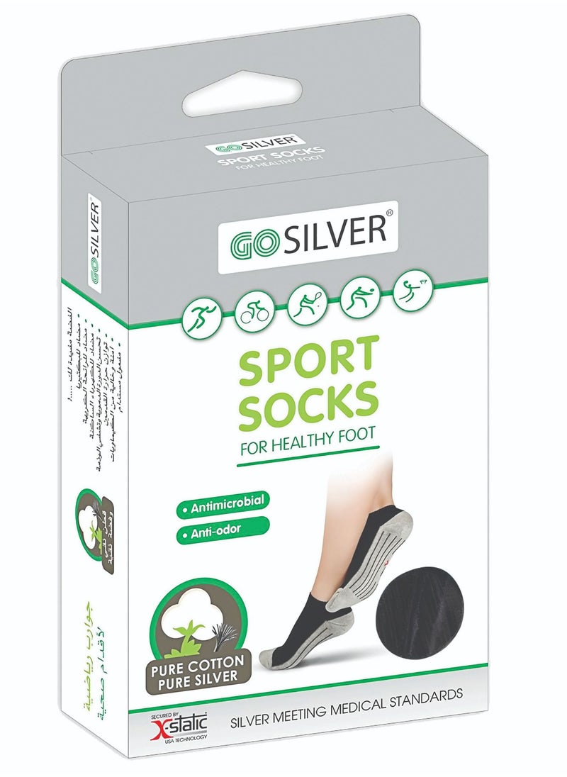 GO SILVER Sport Socks White 43/46  - Image 1