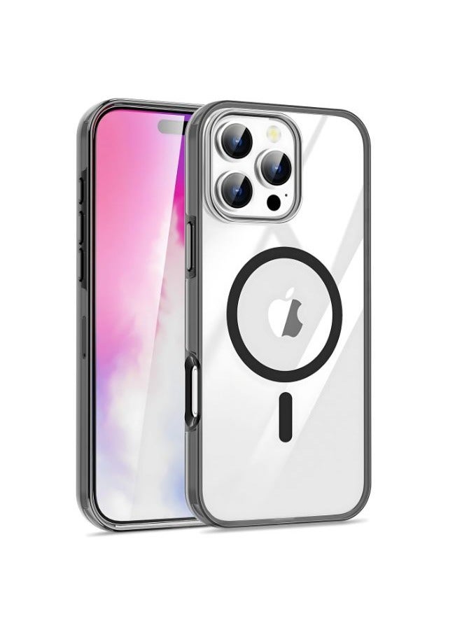 أودينتيا حافظة iPhone 16 Pro Mag الآمنة الشفافة N52 مغناطيس أقوى ضد الصدمات حماية من الدرجة العسكرية 】غطاء iPhone 16Pro مضاد للأصفر ومضاد للخدش، نحيف للغاية، غطاء مغناطيسي لهاتف 16 Pro شفاف - Image 1