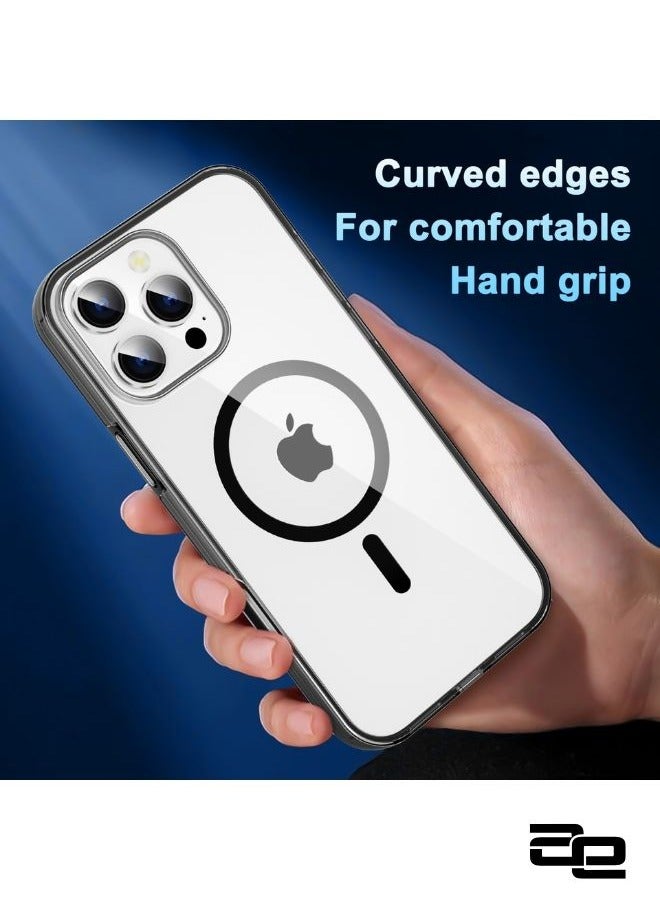 أودينتيا حافظة iPhone 16 Pro Mag الآمنة الشفافة N52 مغناطيس أقوى ضد الصدمات حماية من الدرجة العسكرية 】غطاء iPhone 16Pro مضاد للأصفر ومضاد للخدش، نحيف للغاية، غطاء مغناطيسي لهاتف 16 Pro شفاف - Image 2
