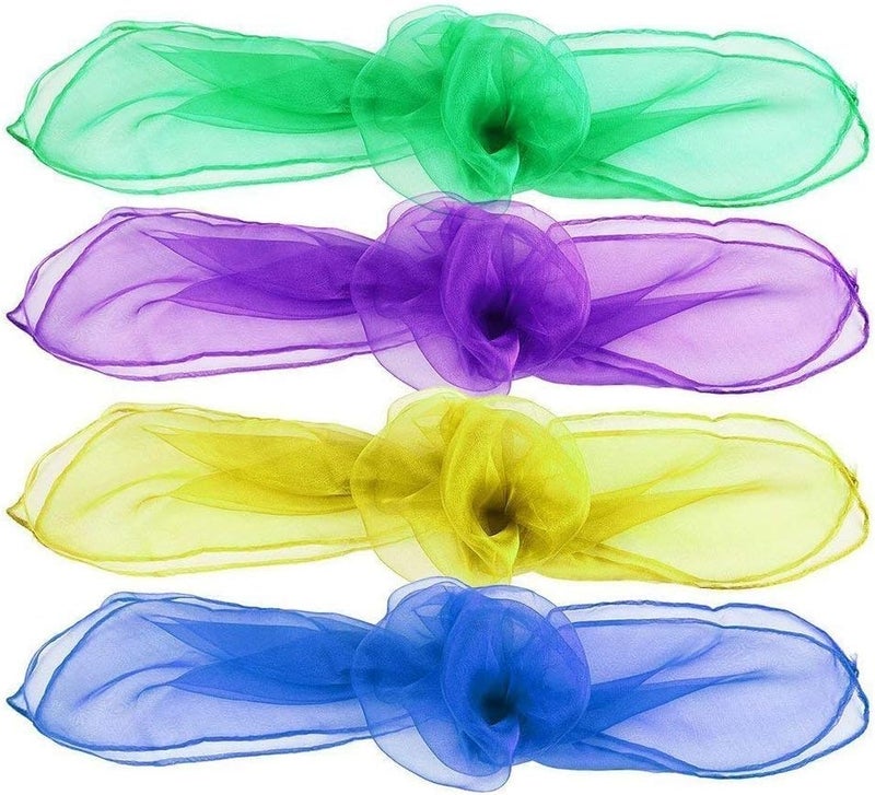 klarako 12 Pieces Magic Tricks Scarves Juggling Scarf Multicolor Performance Props Accessories for Magic Tricks Performance Kindergarten Dance Group - Image 2