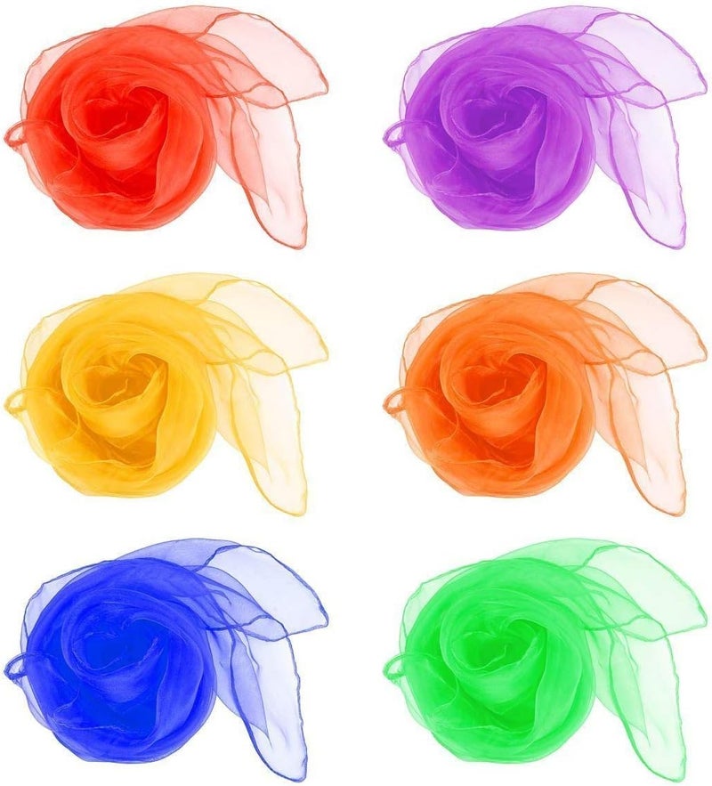 klarako 12 Pieces Magic Tricks Scarves Juggling Scarf Multicolor Performance Props Accessories for Magic Tricks Performance Kindergarten Dance Group - Image 5