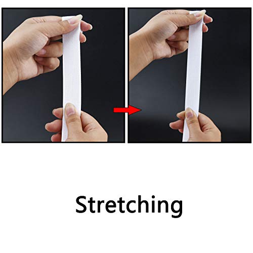 Sunmns 3 Rolls Sewing Stretch Elastic Band Spool, 3/5, 1, 1-1/2 Inch in Width, 5.5 Yards/Roll (White) - Image 4