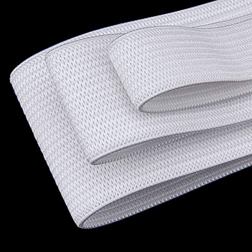Sunmns 3 Rolls Sewing Stretch Elastic Band Spool, 3/5, 1, 1-1/2 Inch in Width, 5.5 Yards/Roll (White) - Image 3