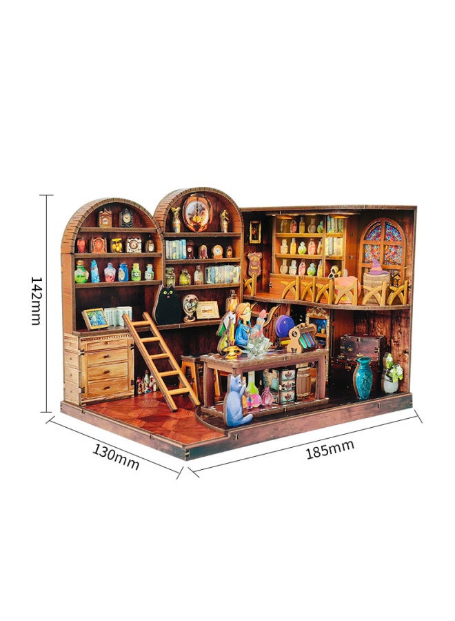 Magic Potion Laboratory 3D Wooden Puzzle DIY Miniature Scene Creative Craft Kit Educational Brain Teaser Toy - Image 4