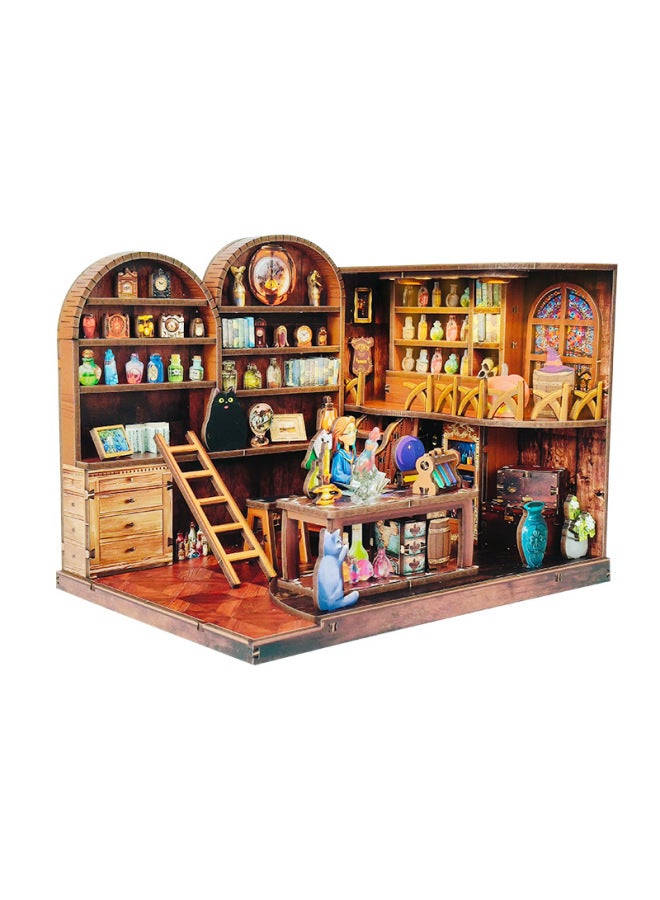 Magic Potion Laboratory 3D Wooden Puzzle DIY Miniature Scene Creative Craft Kit Educational Brain Teaser Toy - Image 2