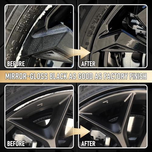 SMAPHY Wheel Scratch Repair Kit, Gloss Black Rim Touch Up Paint, Repair Curb Rash, Scratches, and Scuffs Quickly and Easily, Universal Color Black Wheel Paint - Image 4
