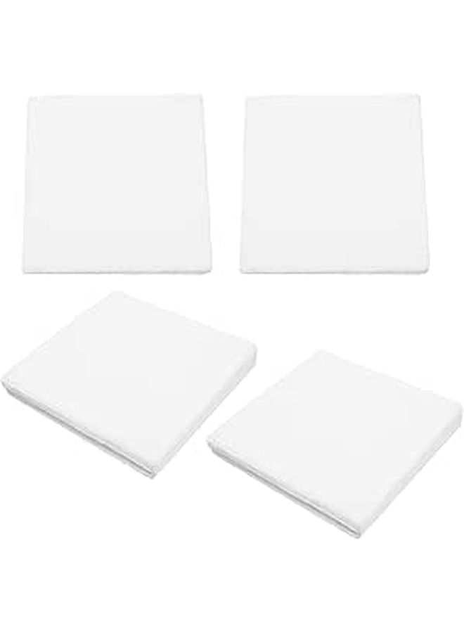 White Disposable Paper Napkins 80 Pack for Parties Weddings - Image 1