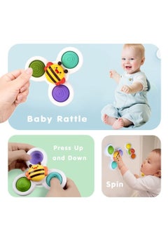 MIXDE Suction Cup Spinner Toys,Simple Dimple Pop it Fidget Toys with Suction Cup Silicone Flipping d Release Stress and Anxiety Kids Sensory Spinning Toys Gifts for 18 Months up Toddlers  - Image 4