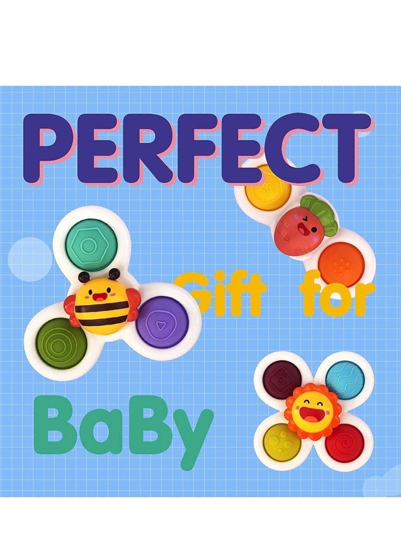 MIXDE - Suction Cup Spinner Toys,Simple Dimple Pop it Fidget Toys with Suction Cup Silicone Flipping d Release Stress and Anxiety Kids Sensory Spinning Toys Gifts for 18 Months up Toddlers - Image 1