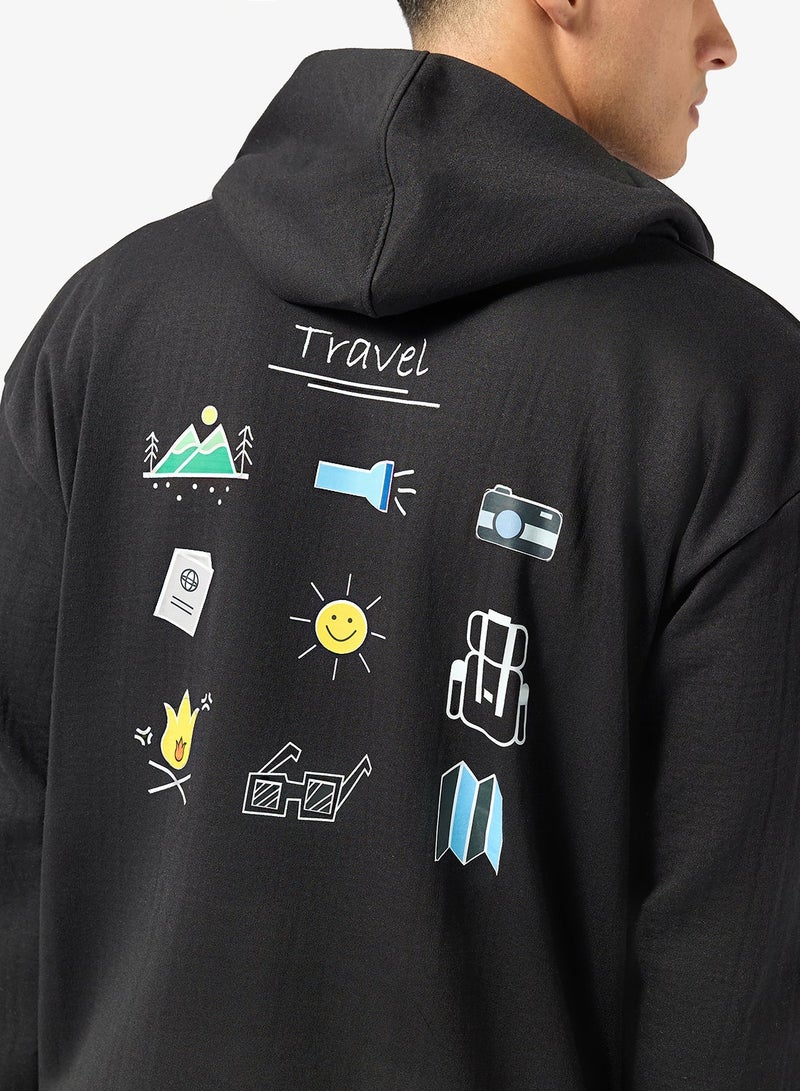 سفنتي فايف هودي بطبعة جرافيك - Image 3