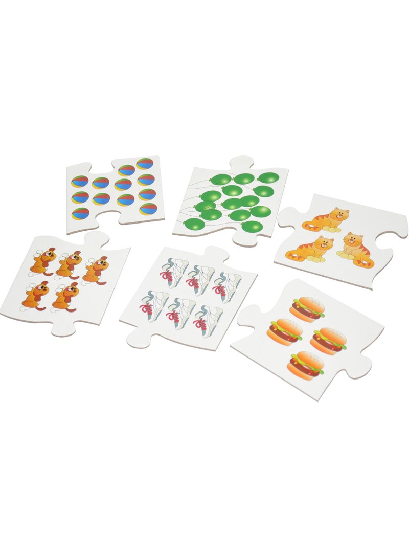 FIS Sarmadee Back to School Series Arabic Numbers  3 Pieces Puzzle Counting (60 Pieces) (Arabic/English) SAEDPM-2202 - Image 1