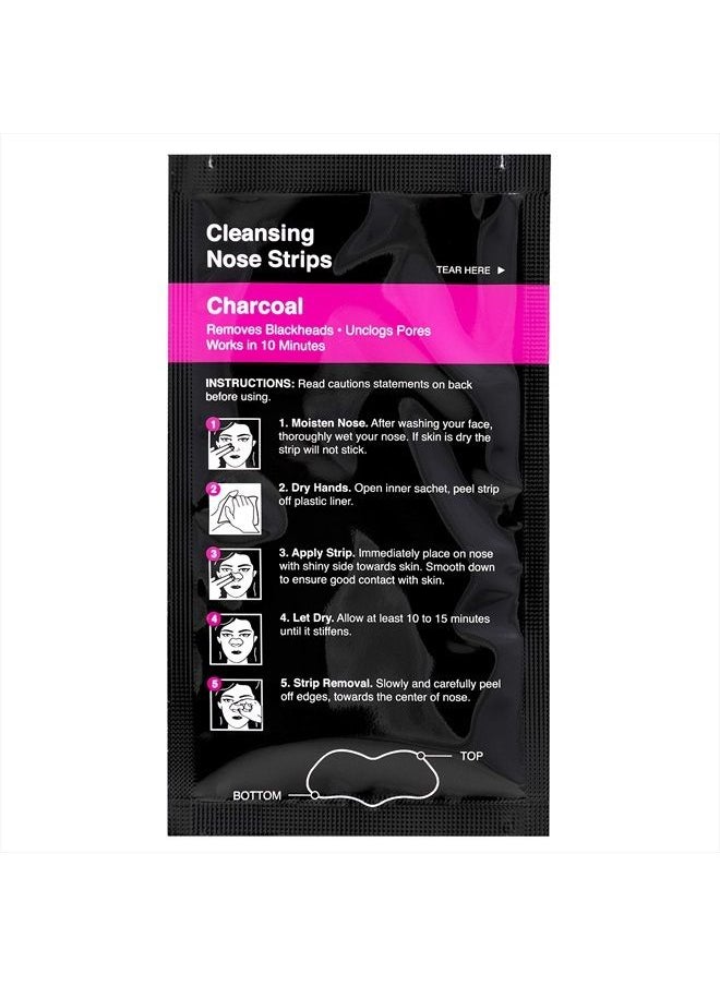Global Beauty Care - 18 Nose Cleansing Strips of Activated Charcoal Nose Strips For Blackheads Removal Charcoal Blackhead Remover Strips - 18 Ct - Image 1