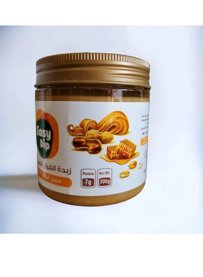 Easy Dip Premium Peanut Butter with Natural White Honey – High Protein Healthy Spread for Breakfast, Smoothies & Snacks – 300g Jar - Image 2