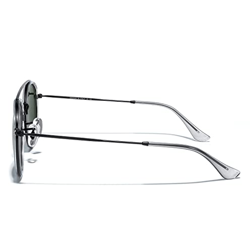 MERRY'S Retro Round Polarized Sunglasses - Unisex Double Bridge Sun Glasses - Image 4