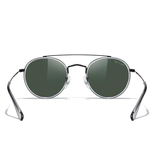 MERRY'S Retro Round Polarized Sunglasses - Unisex Double Bridge Sun Glasses - Image 5