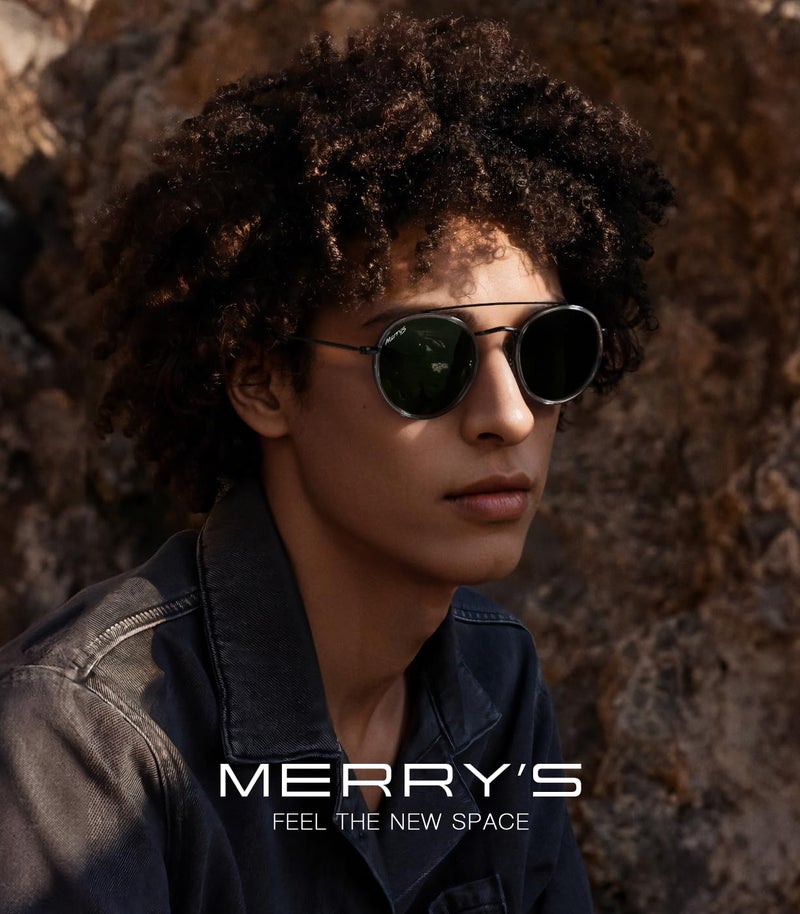 MERRY'S Retro Round Polarized Sunglasses - Unisex Double Bridge Sun Glasses - Image 2